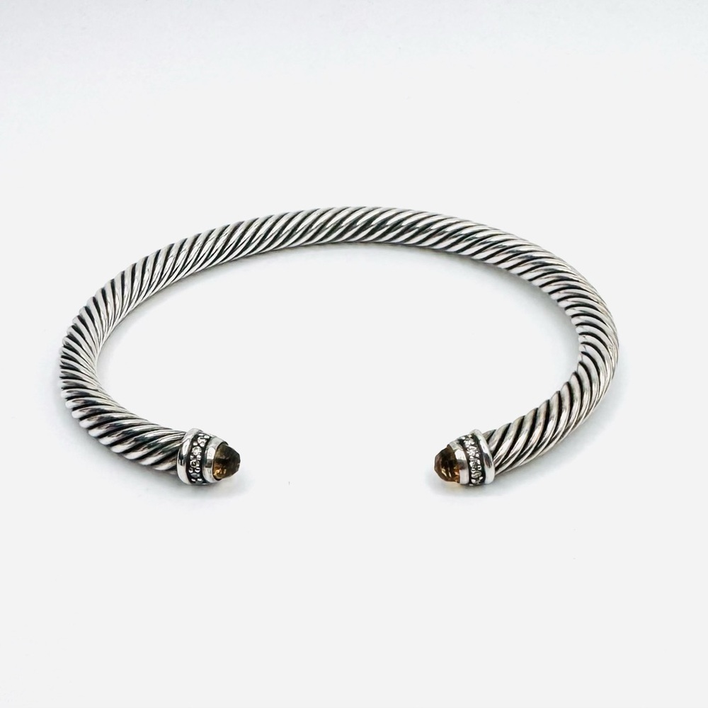 David Yurman Cable Classic 5mm Bracelet with Citrine and Diamonds